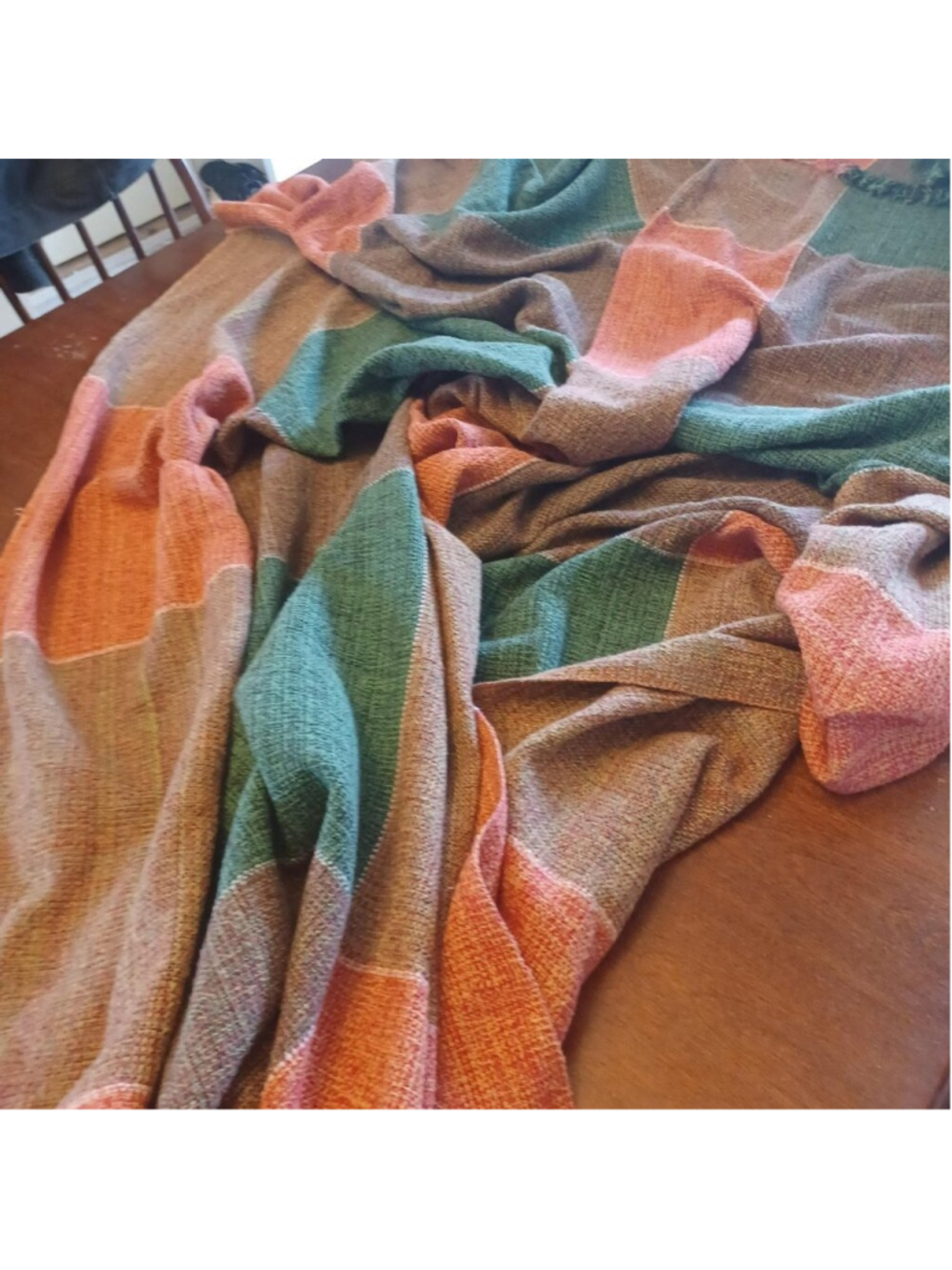Vintage hand woven throw large